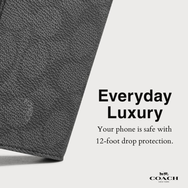 Coach Folio Signature Charcoal - iPhone 16 Pro Max