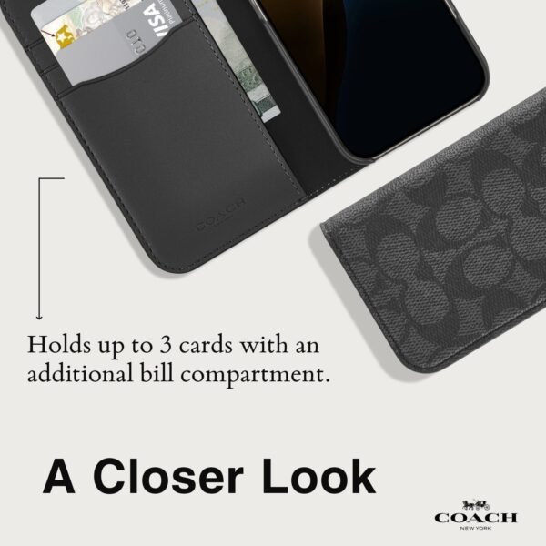 Coach Folio Signature Charcoal - iPhone 16 Pro Max