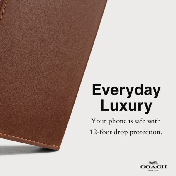 Coach Leather Folio Hazelnut - iPhone 16 Pro Max