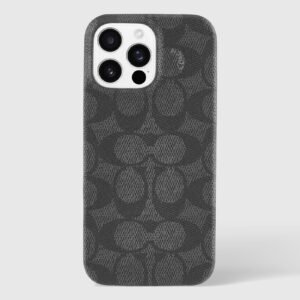 Coach Slim Wrap Signature Canvas Charcoal - iPhone 16 Pro Max
