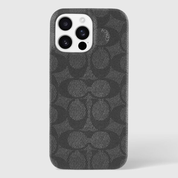 Coach Slim Wrap Signature Canvas Charcoal - iPhone 16 Pro Max