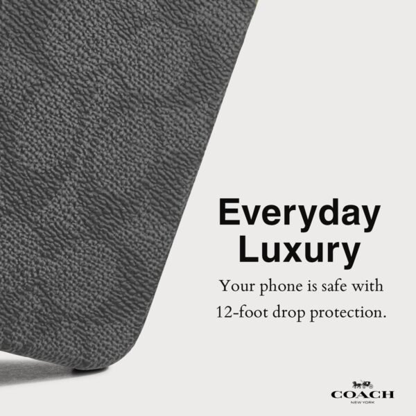 Coach Slim Wrap Signature Canvas Charcoal - iPhone 16 Pro Max