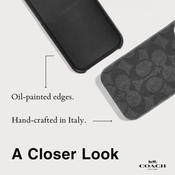 Coach Slim Wrap Signature Canvas Charcoal - iPhone 16 Pro Max
