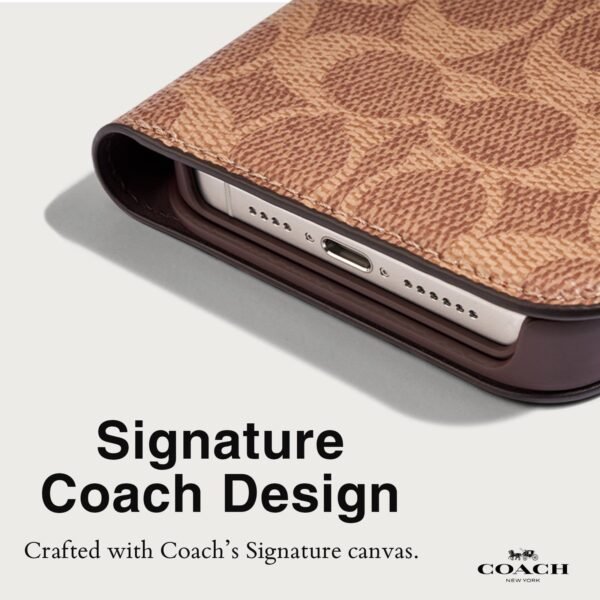 CH_iP15_Pro_Folio_Case_Signature_C_Tan_CH052702_PDP_3.jpg Coach Folio Signature Tan - iPhone 15 Pro