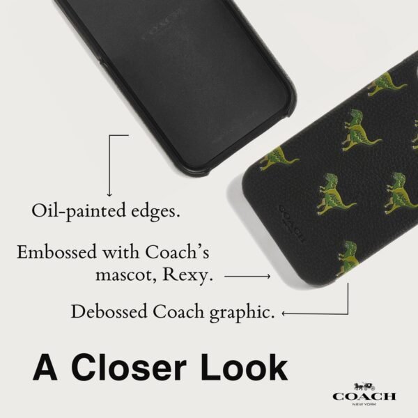 Coach Leather Slim Wrap Signature Repeat Rexy - iPhone 15 Pro