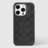 CO_iP15_Pro_Slim_Wrap_Signature_C_Charcoal_CH052700_7.jpg Coach Slim Wrap Signature Canvas Charcoal - iPhone 15 Pro