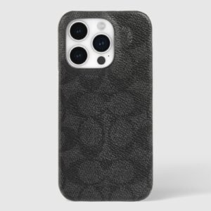 Coach Slim Wrap Signature Canvas Charcoal - iPhone 15 Pro