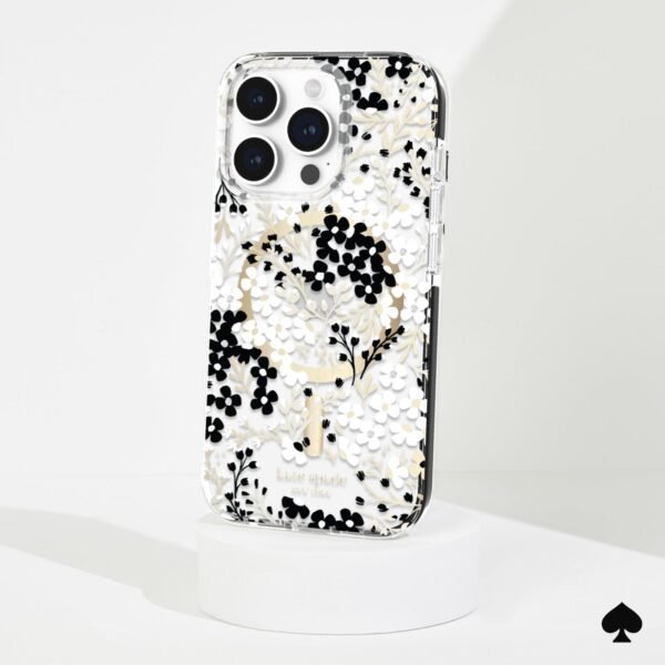 kate spade new york Tough Multi Floral Black and White MagSafe - iPhone 15 Pro