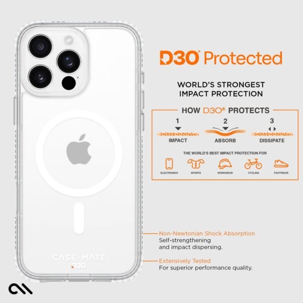 Tough D3O® Clear MagSafe - iPhone 16 Pro Max