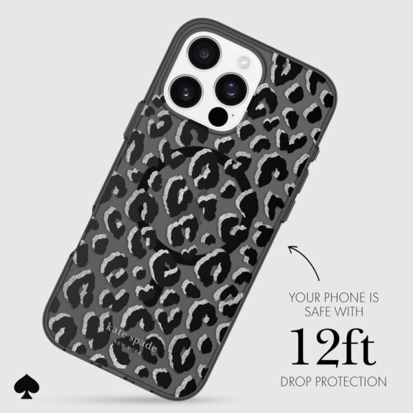 kate spade new york Black City Leopard MagSafe - iPhone 16 Pro Max