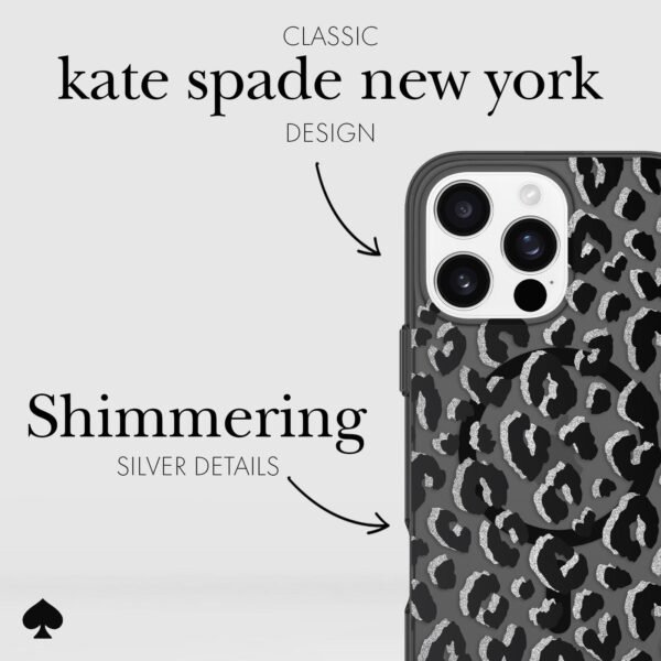 kate spade new york Black City Leopard MagSafe - iPhone 16 Pro Max